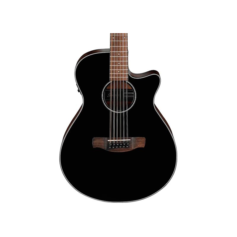 Guitarra Electroacústica Ibanez AEG5012-BKH 12Cuerdas Color Negro